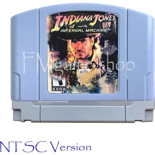 Indiana Jones and the Infernal Machin Memory card Game Cartridge for 64 bit USA NTSC Version Video Game Console Card vita Mortal