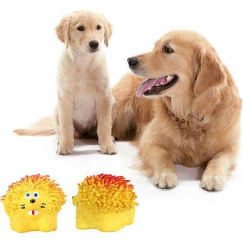 Lovely Puppy Plaything Pet Dog Toys Grinding Teeth Hedgehog Squeeze Sound Chew Resistant Toy For Dog Kitten Puppy Pet Product