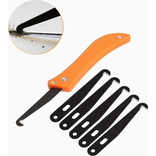 Tile Gap Repair Tool Hook Knife Removal of Old Grout Hand Tools for Floor Wall Seam Cement Cleaning Joint Notcher Collator