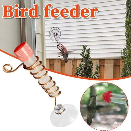 Window Bird Feeders Courtyard Bird Feeder Hanging Sucker Feeders Viewing Window for Garden Yard Decoration