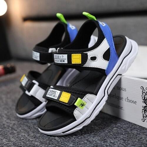Summer Kids Shoes 2020 brand boys Sandals student sport PU Leather Casual shoes baby Children Breathable soft flat Beach Sandals