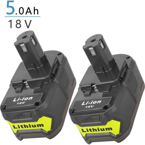 For Ryobi 5000mAh 18V P108 Li-Ion Rechargeable Power tool battery Replacement RB18L40 P107 P104 BIW180