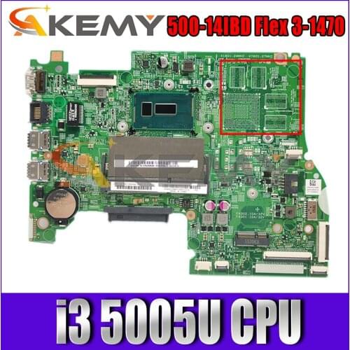 For Lenovo YOGA 500-14IBD Flex 3-1470 notebook motherboard 14217-1M 448.03N03.001M with i3 5005U CPU tested 100% working