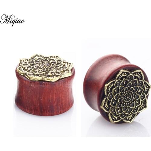 Miqiao 2pcs Fashion New Product Violet Wood Ear Expander 10mm-20mm Human Body Piercing Jewelry EAR TUNNEL