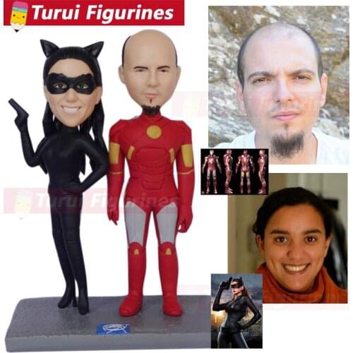 Custom made bobbleheads from photo Custom Wedding Couple Bobblehead cake toppers customized 3d figurine maker sculpture dolls