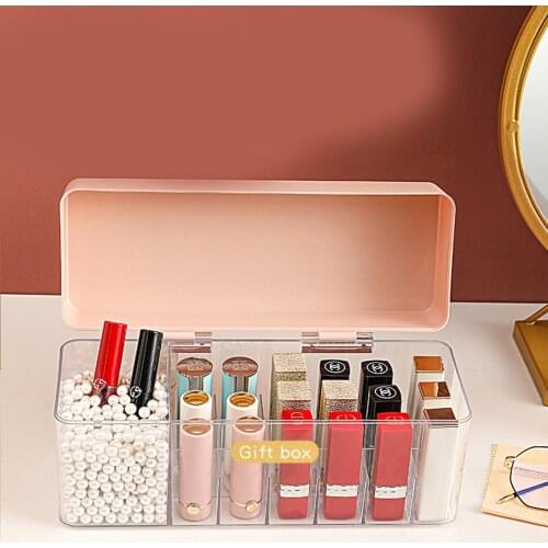Lipstick Storage Desktop Transparent Bow Organize Storage Rack Lipstick Box Display Storage Box Cosmetics Storage Box For Girls
