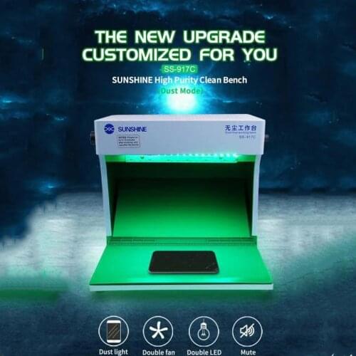 Newest SS-917C Dust Free Working Room Anti Dust Working Bench Adjustable Wind Cleaning Room With Dust Checking Lamp