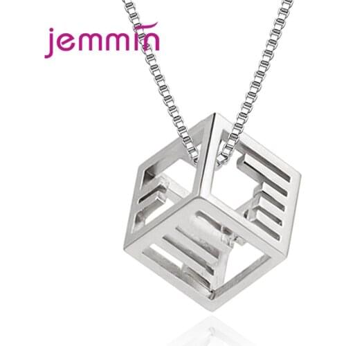 New Arrival 925 Sterling Silver Pendant Necklace For Women Party Birthday Fashion Jewelry Trendy Style Geometric Design