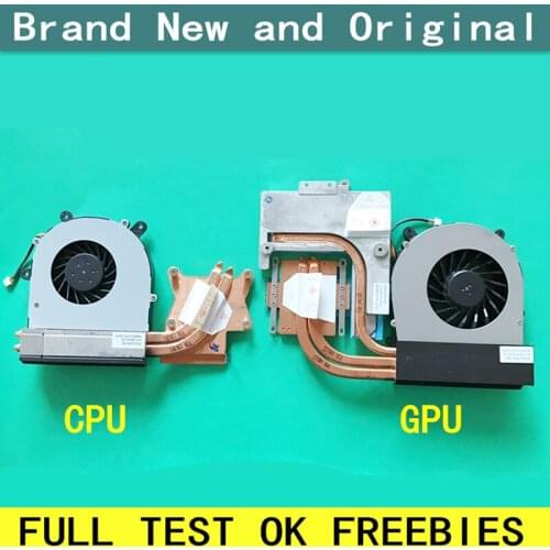 New notebook CPU fan with heatsink radiator copper tube module for Hasee Mars k670e K770 K780G K680S I7 D1 D2 D3 CP15S03 gpufan