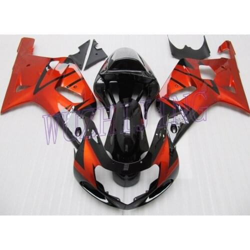 Fairing Kits GSX R600 R750 R1000 2002 Abs Fairing GSX R600 R750 R1000 2001 Black Red 2000 - 2003 K1-2