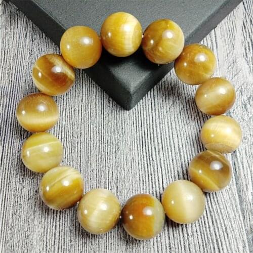 Charm Gold Tiger Eyes Bracelets homme Natural Stone Beads Bracelet For Women Men Handmade Jewelry