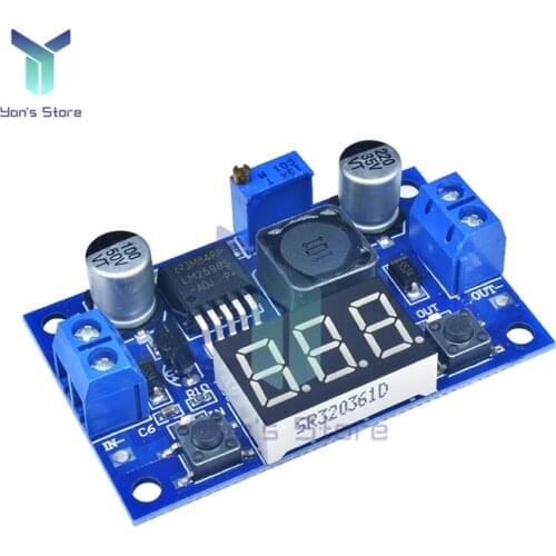 LM2596 DC-DC Buck Step Down Module Digital Display 4.0-40V to 1.25-37V Adjustable Voltage Regulator With LED Voltmeter Mini Head