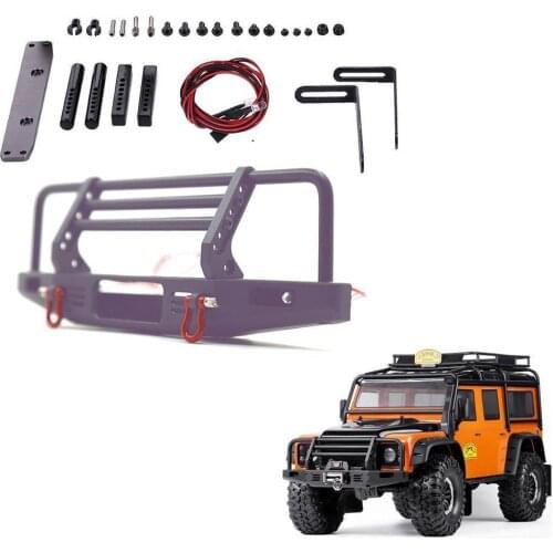 Adjustable Metal Front Bumper For 1/10 RC Crawler Traxxas TRX4 Defender Axial SCX10 SCX10 II 90046 90047 Front Bumper