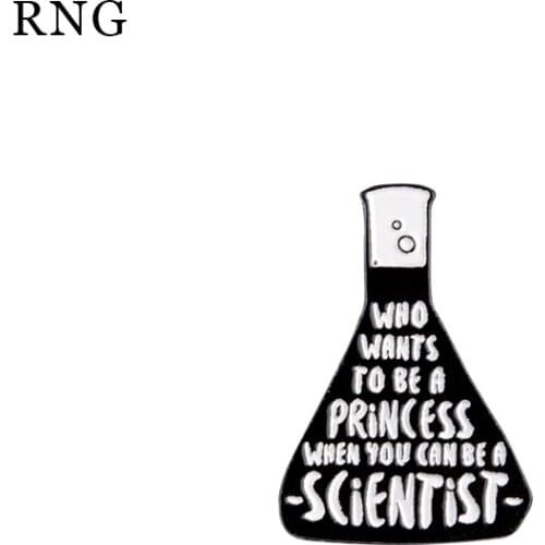 RNG personality black chemical science environmental protection medicine bottle metal enamel pin shirt backpack Brooch