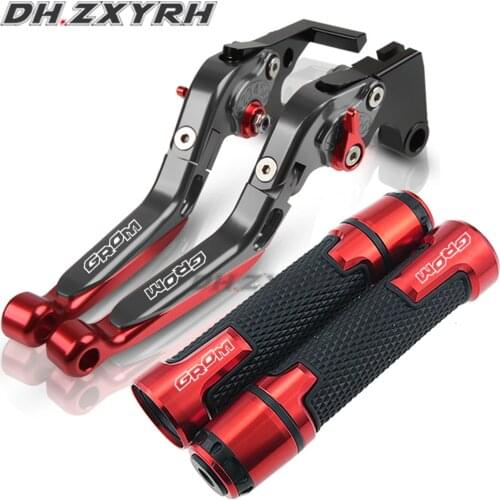 For Honda GROM MSX125 MSX 125 2014-2017 2015 2016 Brake Clutch Lever Extendable Adjustable Motorcycle Handbar End Grips
