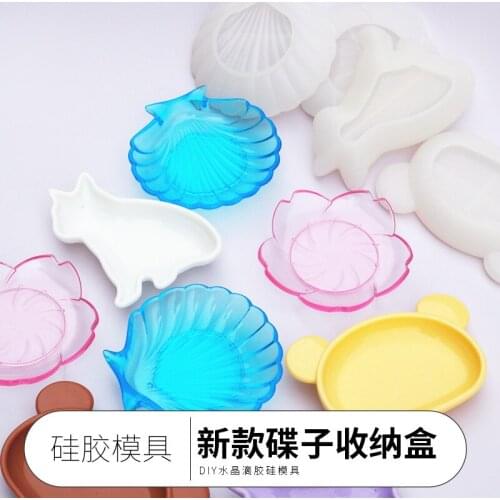 New Ocean Wind Shell Bear Storage Dish Silicone Mold Soap Storage Epoxy UV Resin Molds for DIY Jewelry Making Handcraft