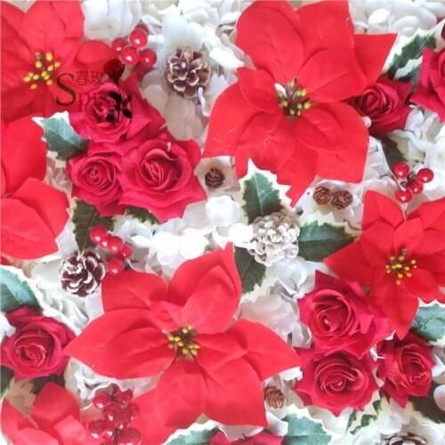 SPR Free Shipping 10pcs/lot Artificial silk flowers arrangements christmas flower wall for weddings backdrop arch table flowe