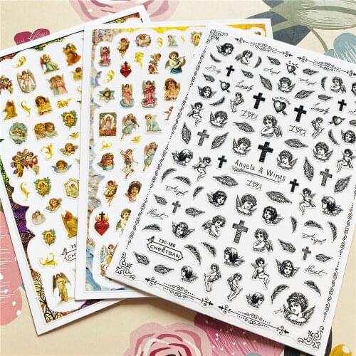 TSC-173-186-192 Angel and cupid 3D Back glue Nail decal Nail sticker Nail decoration Nail art Nail tool Nail ornament
