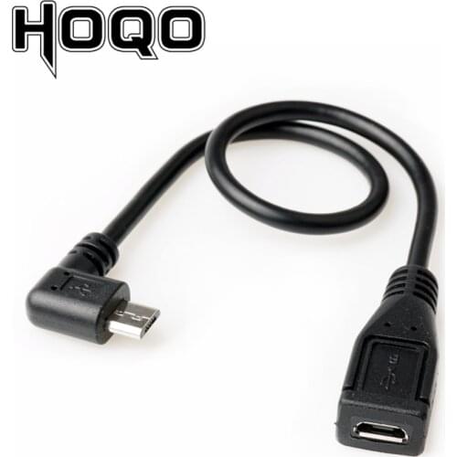 Right Angle Micro USB Extension Cable Panel Mount Sync Date Charge for Motherboard Micro-USB Male to Female Cord