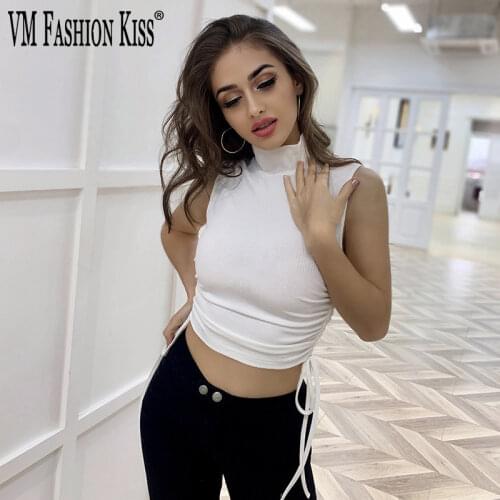Женские однотонные футболки VM FASHION KISS China At AliExpress