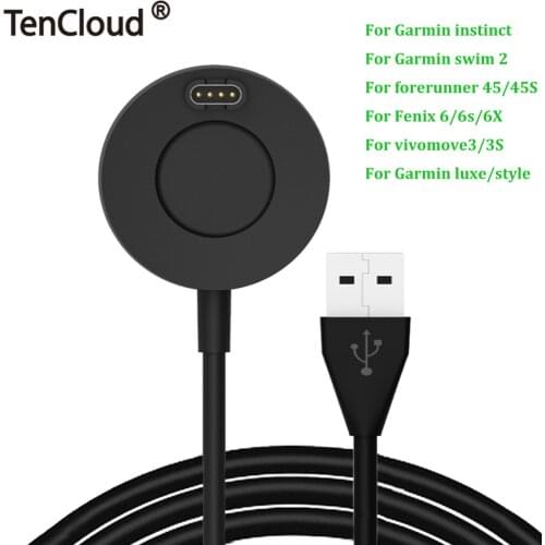 USB Charging Cable For Garmin Swim2/Venu SQ Watch Charger Adapter With Data Transmission Charging Cradle Dock For Fenix 6/6X