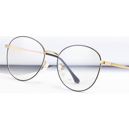Reven Jate 1918 Anti Blue Ray Light Blocking Full Rim Alloy Metal Eyeglasses frame for Women Optical Eyewear Glasses Frame