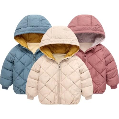 90-130cm Winter Warm Boys Jacket Cotton High Quality Thick Hooded Coat For Boys Kids Outerwear Christmas Gifts Children Clothing