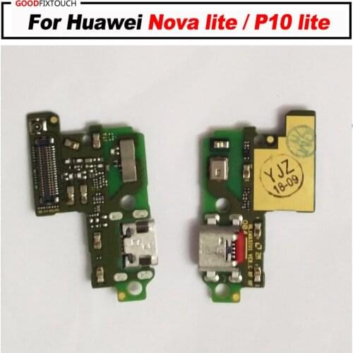1-10PCS For Huawei P10 lite USB Charger Charging Port Dock Connector Board with Microphone Mic for nova lite Replacement Parts