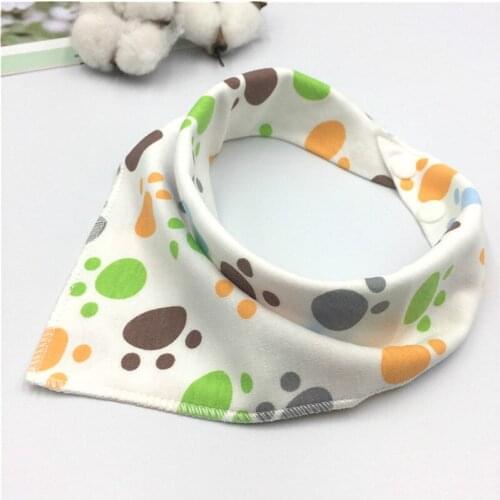 1pcs Cartoons Bib Burp Cloth Baby Bibs Boys Girls Animal Print Smock Cotton Baby Scarf Feeding Collar Burp Baby Accessories