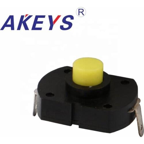 10PCS YT-1813-DF 2Pin Yellow Cap Bent flashlight switch