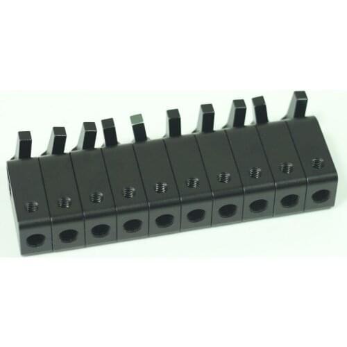 10x single Rod clamp with 1/4" hole and 3/8" hole fr 15mm Support Rail Rig Rail (pack of Ten)