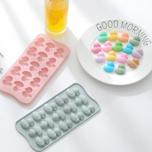 15 grid small duck chocolate silicone mold ice grid QQ sugar chocolate cake non-stick mold baking cake decoration tools