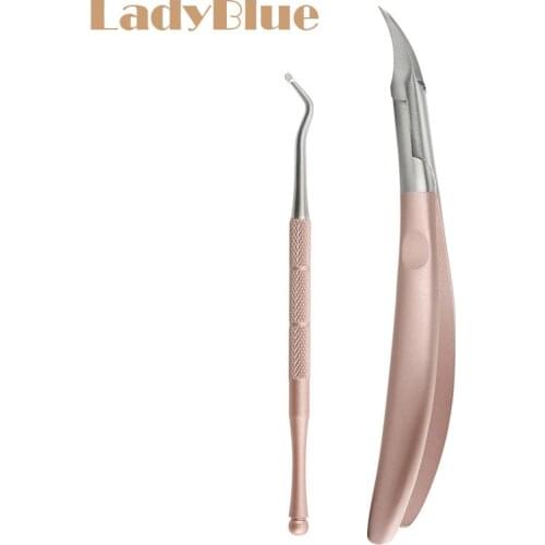 2pcs/set Cuticle Scissors Nail Cuticle Nipper Pedicure Paronychia Trimming Dead Skin Remover Clipper Manicure Nail Art Tool