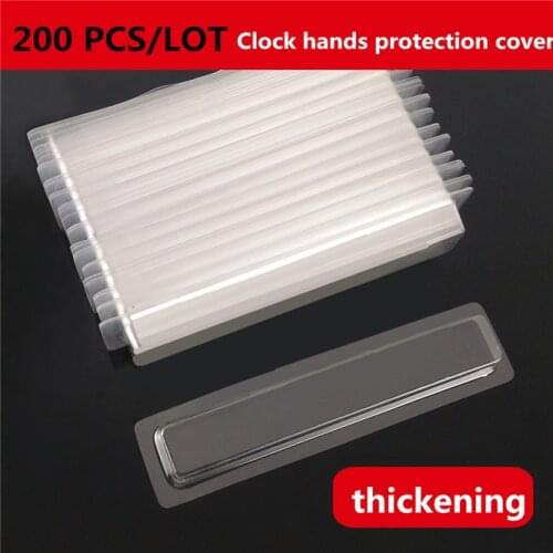 200PCS/LOT Transparent PVC Clock hands protector Harden Thicken Clock hands protection cover 0.35mm thick Protective cover