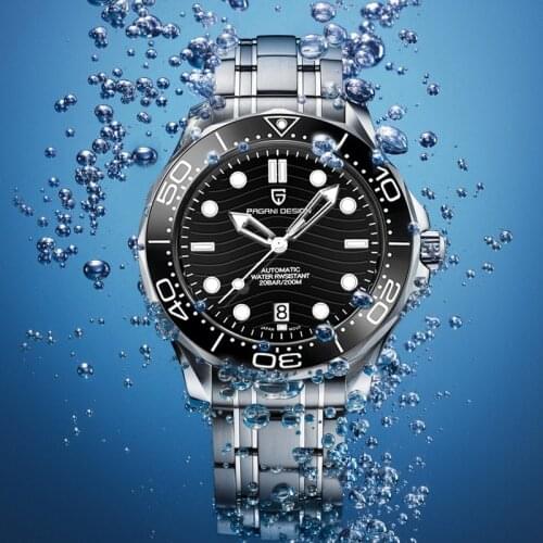 2021 New PAGANI DESIGN Business mens mechanical wristwatch automatic watch men luxury Sapphire mirror NH35 200M Dive clock man