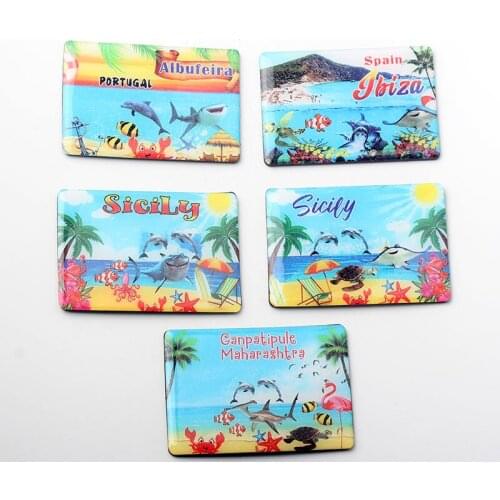 3D fridge magnet souvenir home decor portugal spain italy india refrigerator Magnetic sticker kitchen decoration accessories