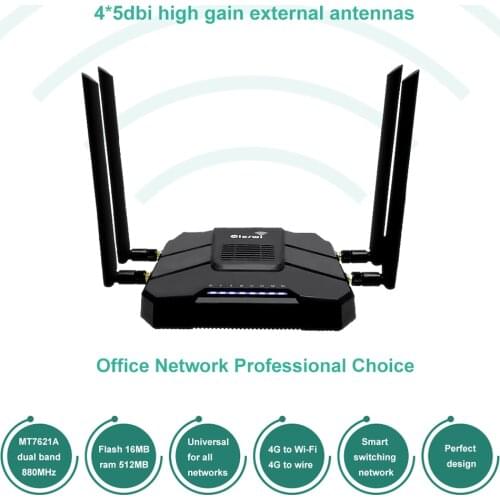 Ciosw WR246 4G Modem SIM Card Wifi Router Openwrt Router For Usb Modem Ethernet Port 2.4g/5g Dual Band 1WAN 4LAN Gigabit Router