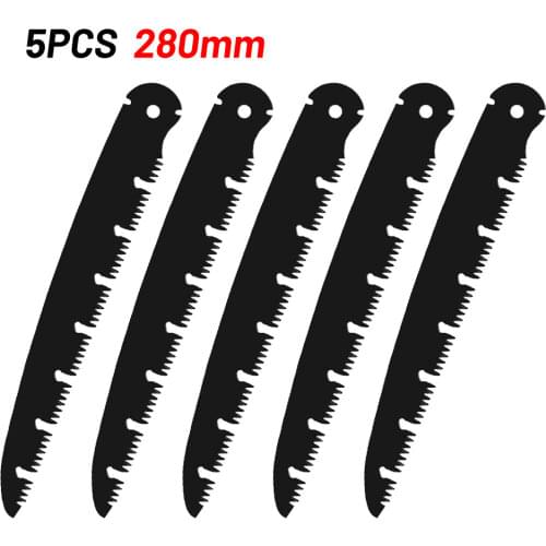 5PCS 210/240/280mm Folding Saw Blade Duty Extra Long Blade Hand Saw SK5 Japanese Saw Blade Hacksaw Garden Pruning Trimming Tool