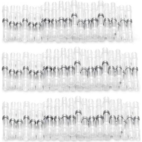 500/300/100PCS Waterproof Heat Shrink Solder Seal Sleeve Splice Terminals Seal Electrical Wire Butt Connectors Assortment Kit