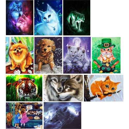 DIY 5D Diamond Embroidery Painting Animal Cross Stitch Kit for Home Decoration