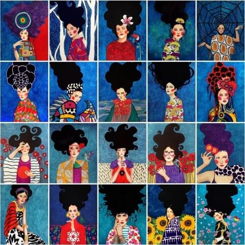 ARMYQZ 5D DIY Diamond Painting By Number Girl Set Diamond Embroidery Sale Flower Pictures Of Rhinestones Full Mosaic Craft Kit