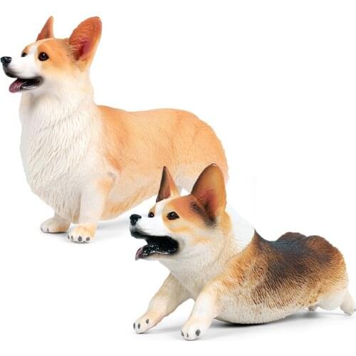Running Corgi Animals Figure Collectible Toys Dog Animal Action Figures Kids Plastic Toys