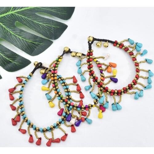 3pcs/setBohemia Ethnic Beads Hand-woven Friendship Rope Bracelet&anklet European And American Summer Women Bracelet Gift Jewelry