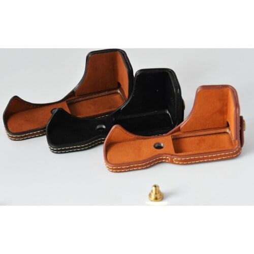 New PU Leather Camera Case Bag Half Body For Canon EOS M10 EOS M100 EOS M200 Bottom case Cover