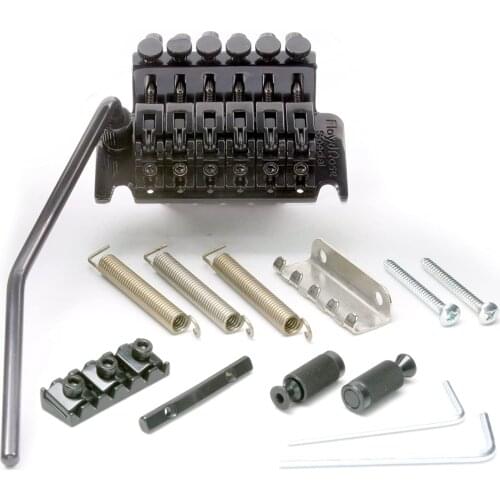 Black Floyd Rose Special Tremolo System Bridge Steel Saddle Block Locking Nut 42mm /43mm Block Length 34mm