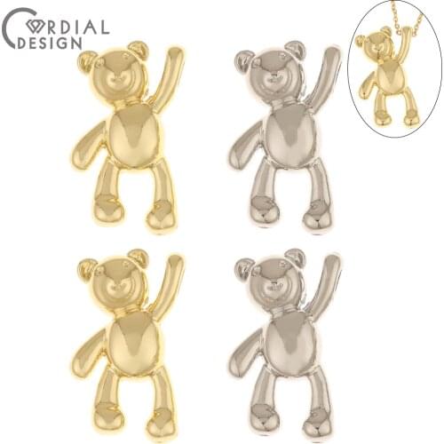 Cordial Design 100Pcs 15*25MM Jewelry Accessories/Animal Shape/Rhodium/Hand Made/Necklace Pendant/Jewelry Findings Components