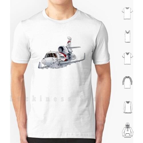 Dassault 8x T Shirt DIY Cotton Big Size S-6xl Dassault Falcon Business Jet Airplane Aviation Aviator Gear Aviator Aviation