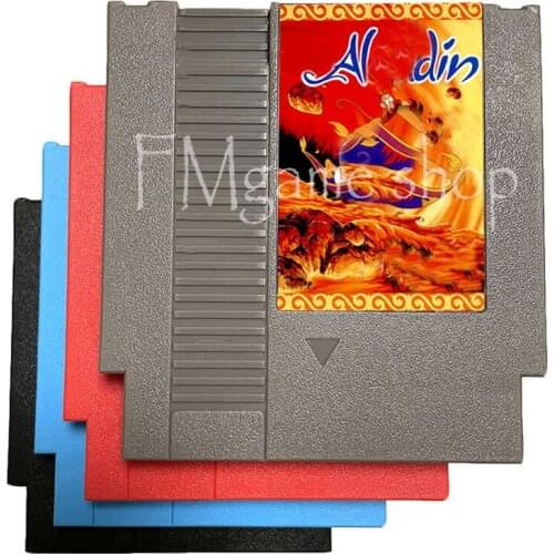 Alad for 72 pins 8bit game cartridge for English Language playstation Video Game Console Aldin Select color
