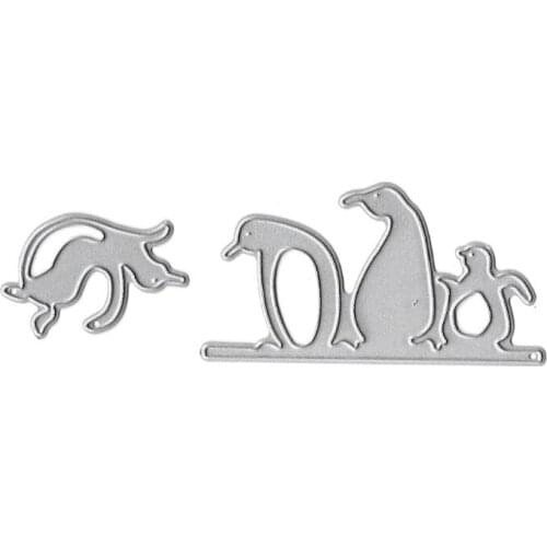 Penguin Metal Cutting Dies Stencil DIY Scrapbooking Album Stamp Paper Card Embossing Decor Craft