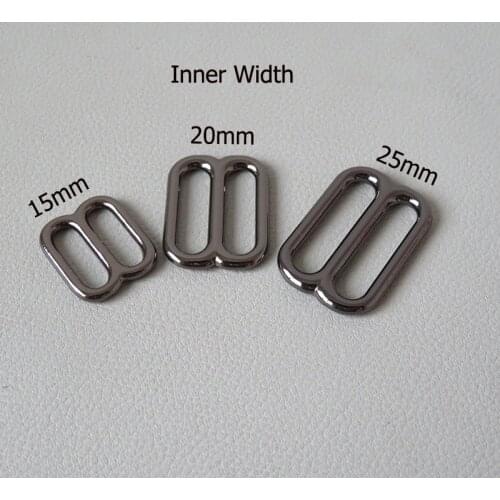 15mm 20mm 25mm Metal Adjuster Hardware Bag Straps Adjustable Buckle Backpack Pet Dog Collar Hooks Clasp DIY Sewing Accessories